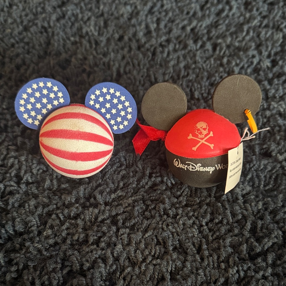 New-Disney Patriotic and Pirate Mickey Mouse Ears antenna toppers
